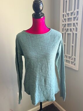 Ann Taylor LOFT Textured Knit Sweater | Size S | Teal Blue